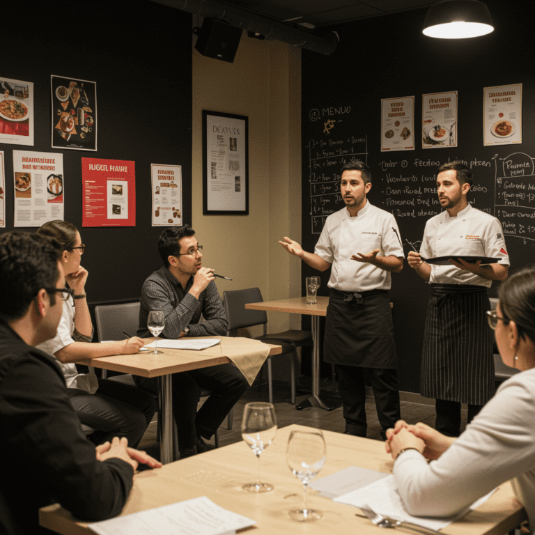 Clase de inglés para la restauración.
